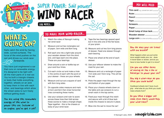 Kids Wind Racer Workbook thumbnail