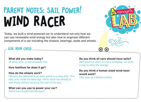 Parents Wind Racer Workbook PDF thumbnail